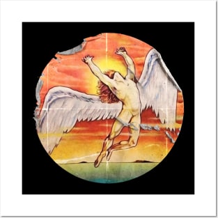 Retro Sticker of Angel Wings Posters and Art